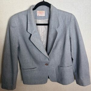 Vintage Pendleton Light Gray Women's Wool Blazer
